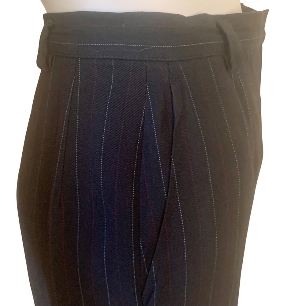 GIORGIO ARMANI Vintage Wool Crepe Blue Pinstripe Dress Pants - Picture 11 of 16